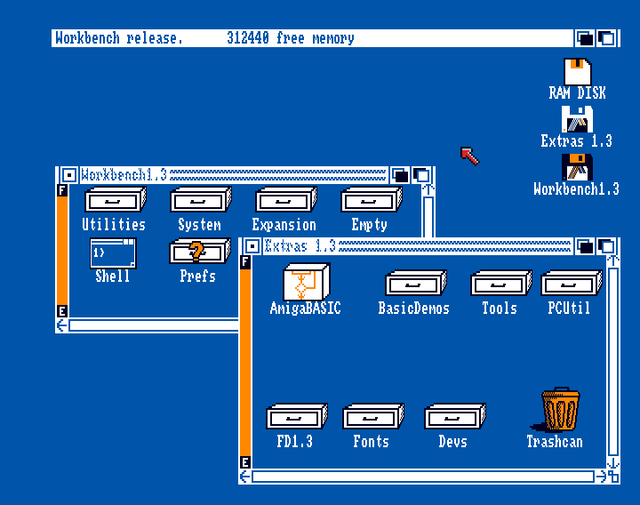 Amiga workbench 1.3